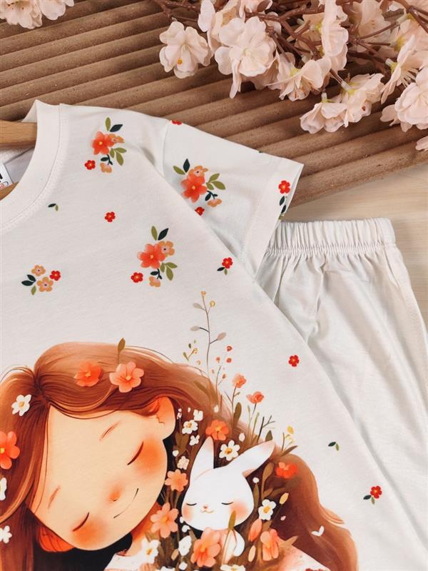 تیشرت شلوار Rabbit flowers 
