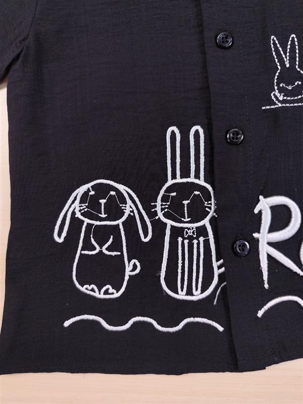 پیراهن شلوارک گلدوزی Rabbit 