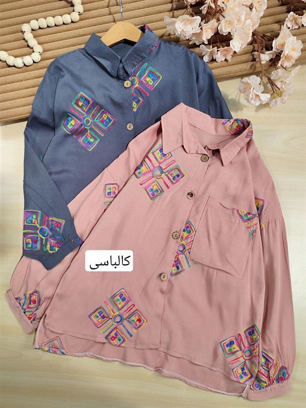 شومیز تک گلدوزی لوزی 