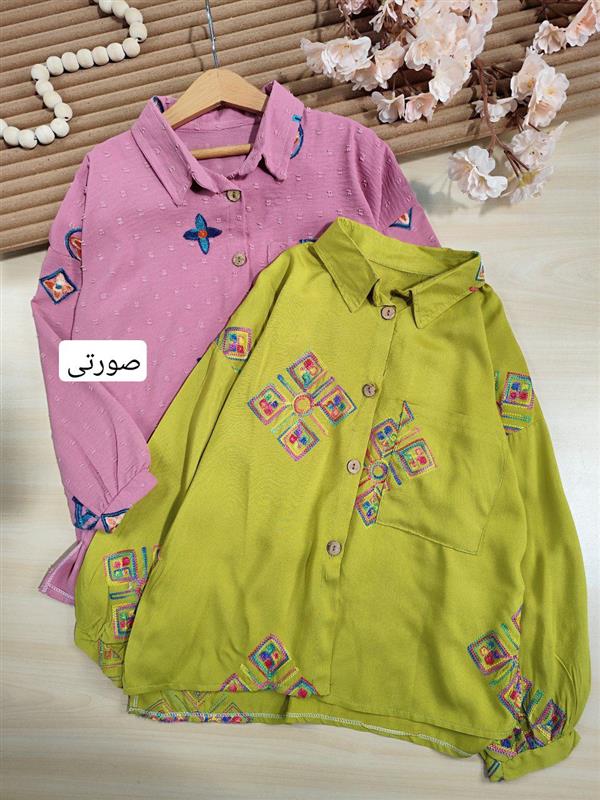 شومیز تک گلدوزی لوزی 