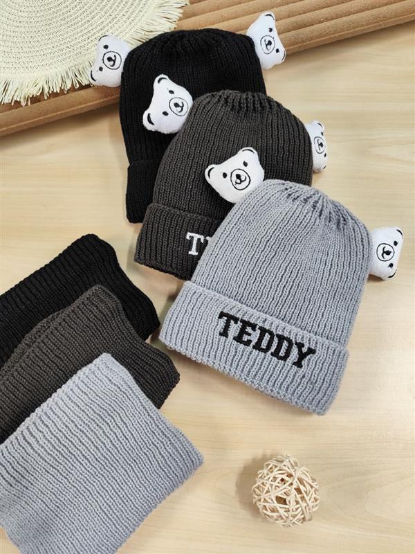 کلاه و شال گردن teddy
