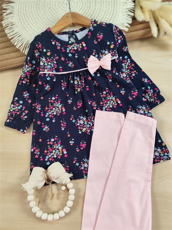 بلوز و شلوار گل های پاپیونی