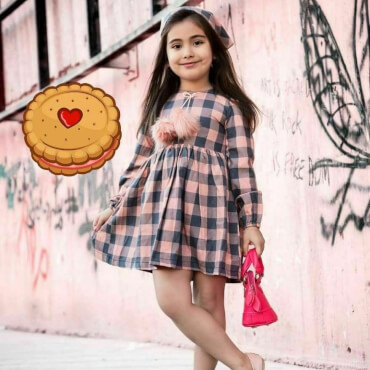 پیراهن چهارخانه پوم پوم