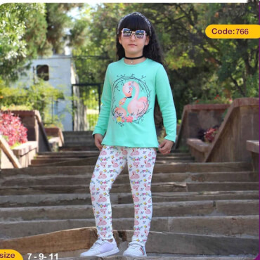 بلوز شلوار فلامینگو و گل