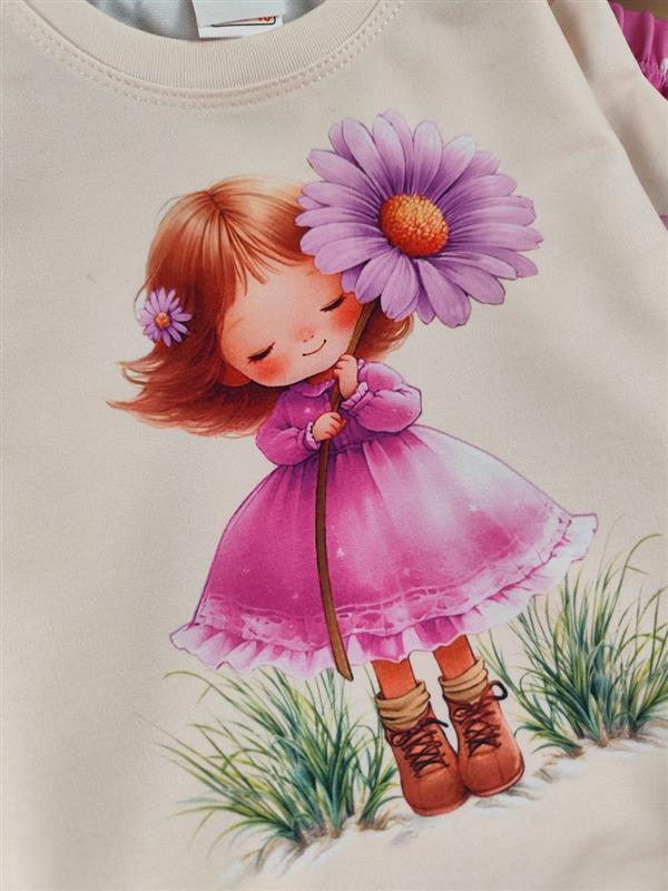 بلوز و شلوار دختر بابونه‌ای 