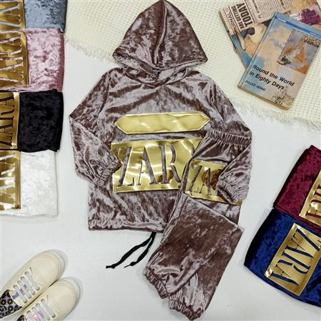 هودی شلوار مخمل zara