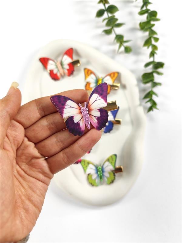 گیره پروانه های رنگی 