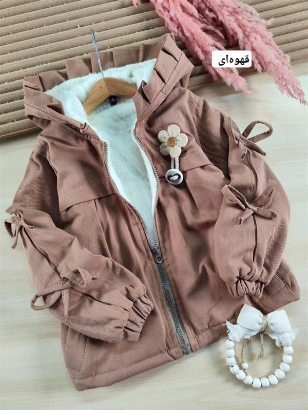 سویشرت داخل خز گل دکمه