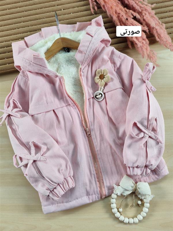 سویشرت داخل خز گل دکمه