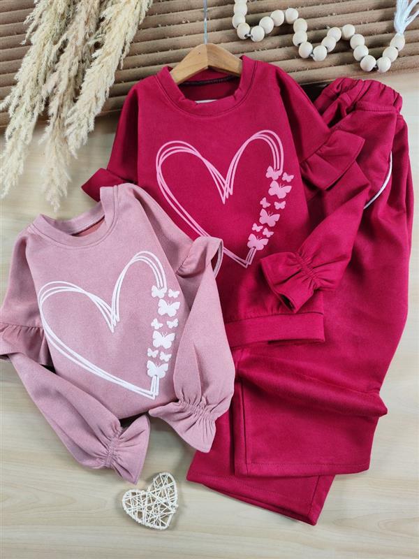 کراپ شلوار سوییت قلب و پروانه 