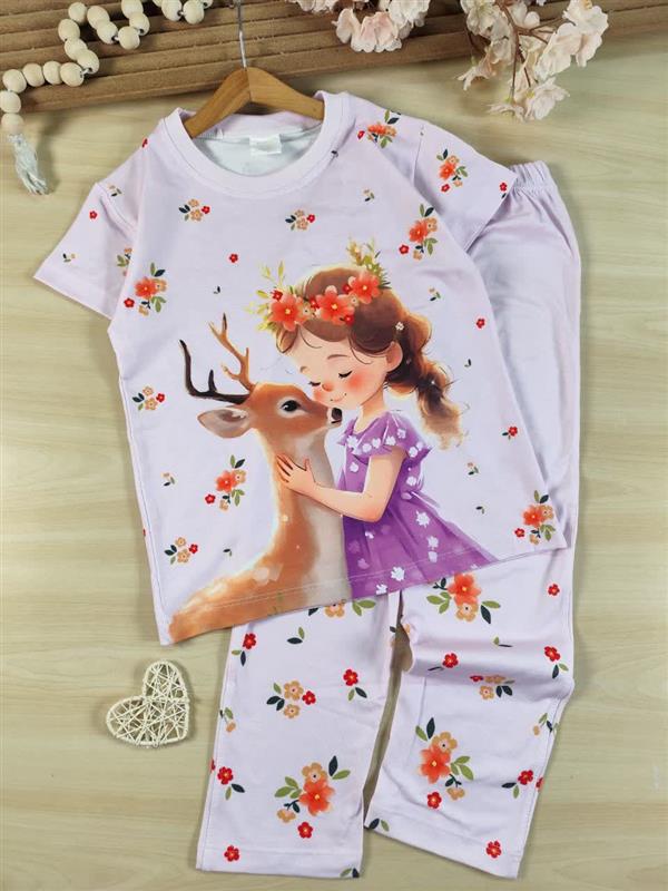 تیشرت شلوار دختر غزال