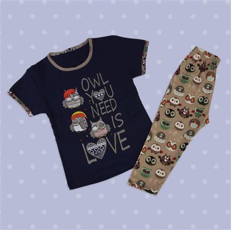 تیشرت و ساپورت طرح سه جغد