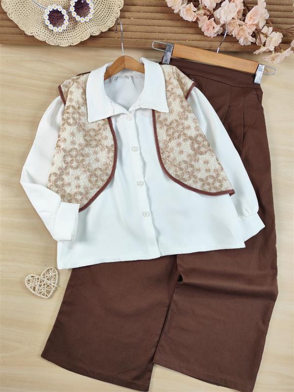 سه تیکه سوزن دوزی سلین 