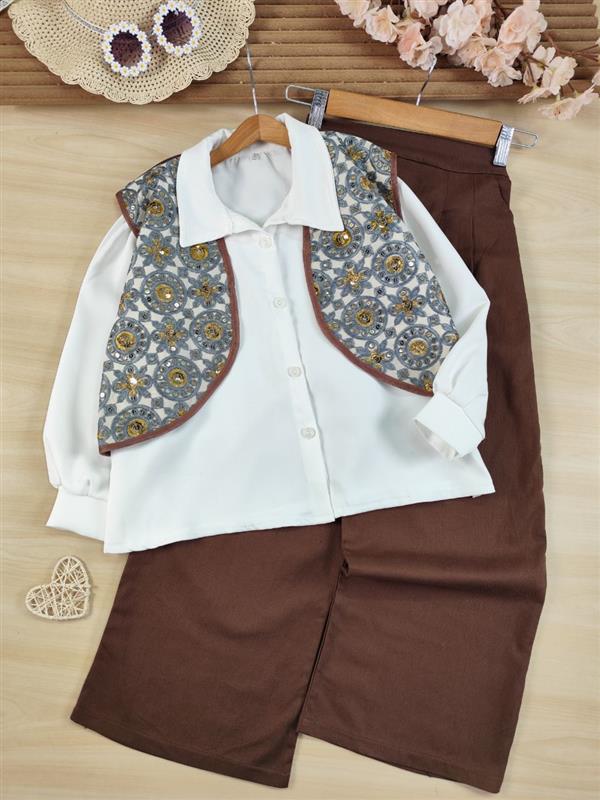 سه تیکه سوزن دوزی سلین 