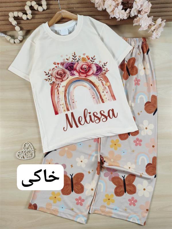 تیشرت و شلوار گل و رنگین کمان