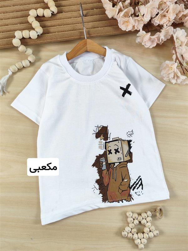 تیشرت تک سفید مختلف 