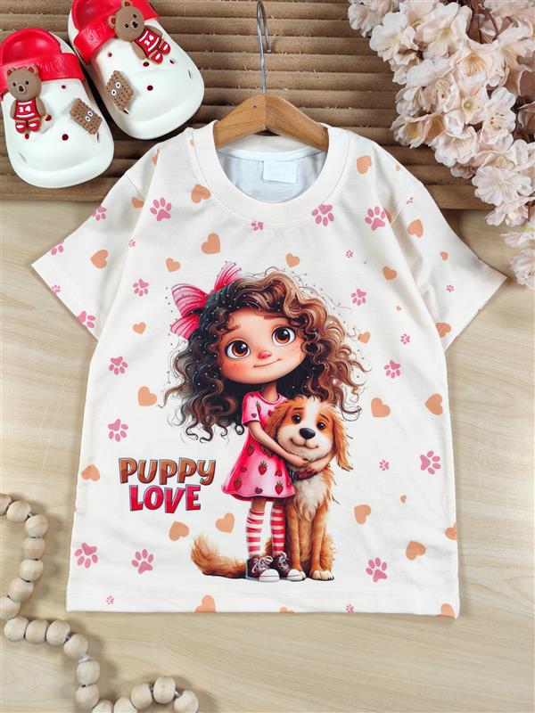 تیشرت تک Puppy love
