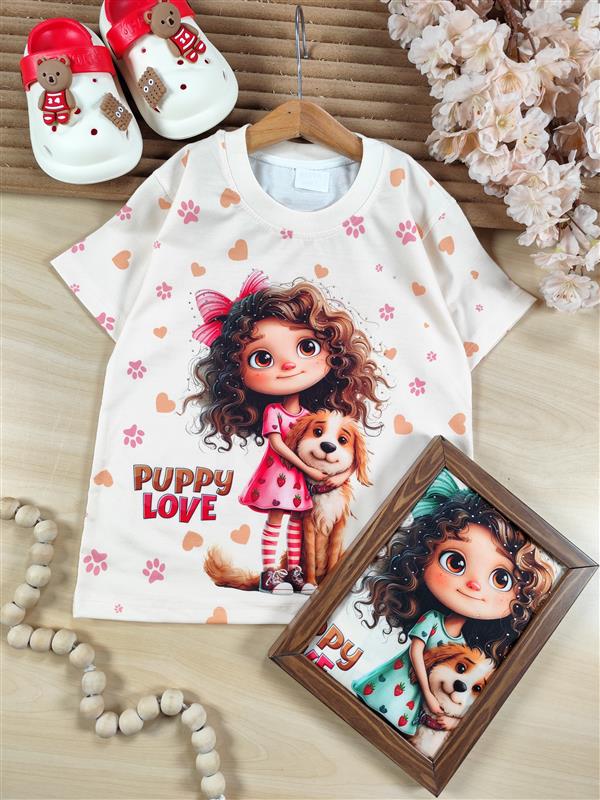تیشرت تک Puppy love