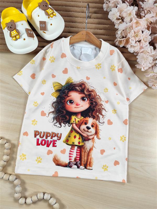تیشرت تک Puppy love