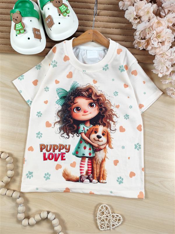 تیشرت تک Puppy love
