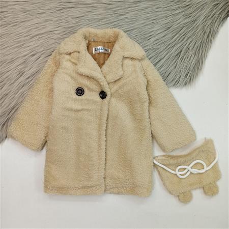 پالتو خز دو‌دکمه با کیف