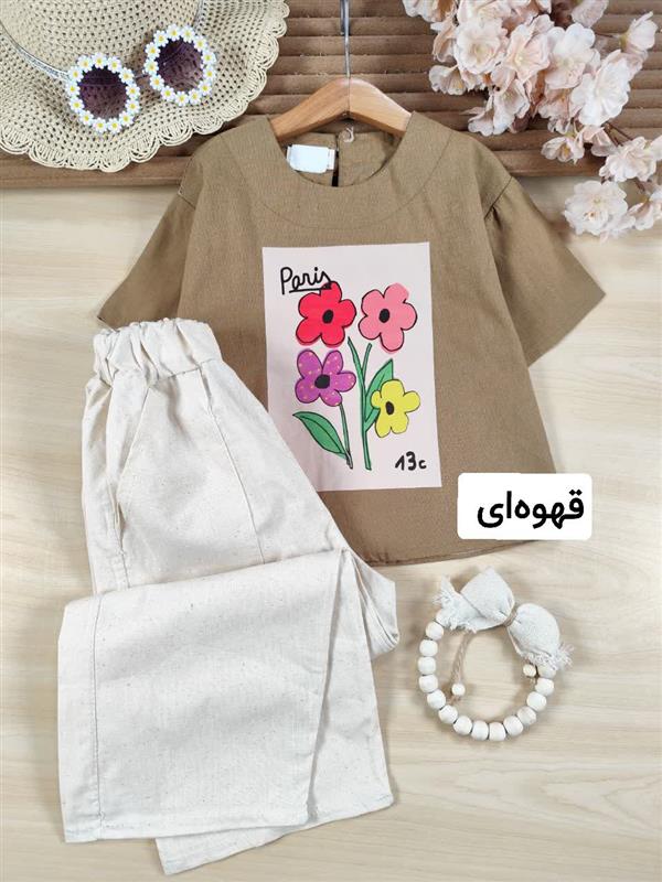 تیشرت شلوار گل پاریس 