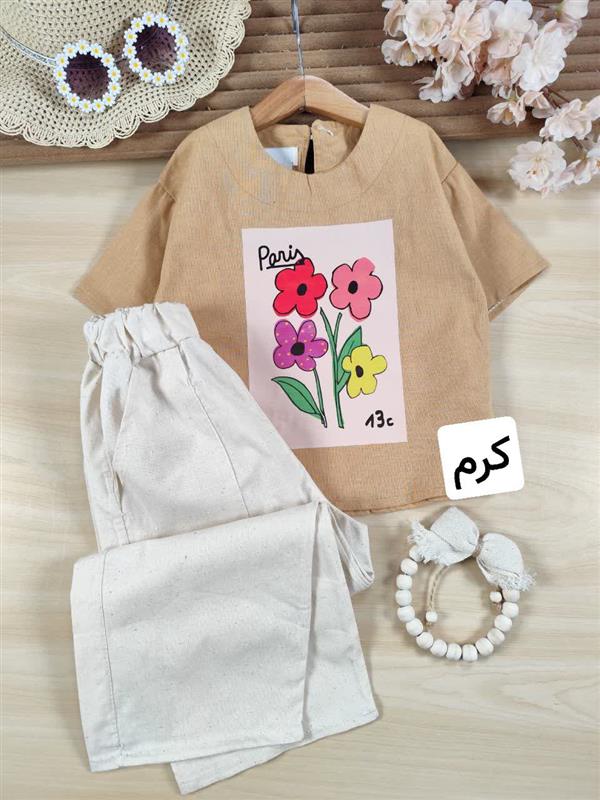 تیشرت شلوار گل پاریس 