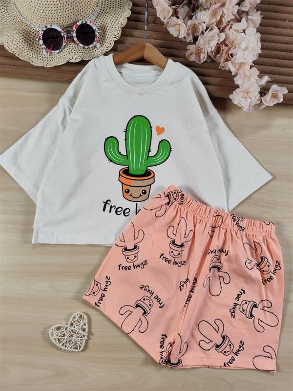 کراپ شورتک کاکتوس Cute