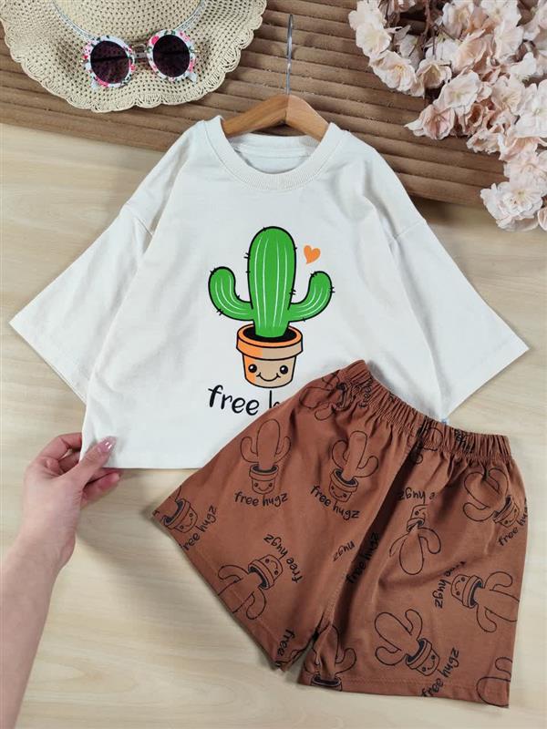 کراپ شورتک کاکتوس Cute