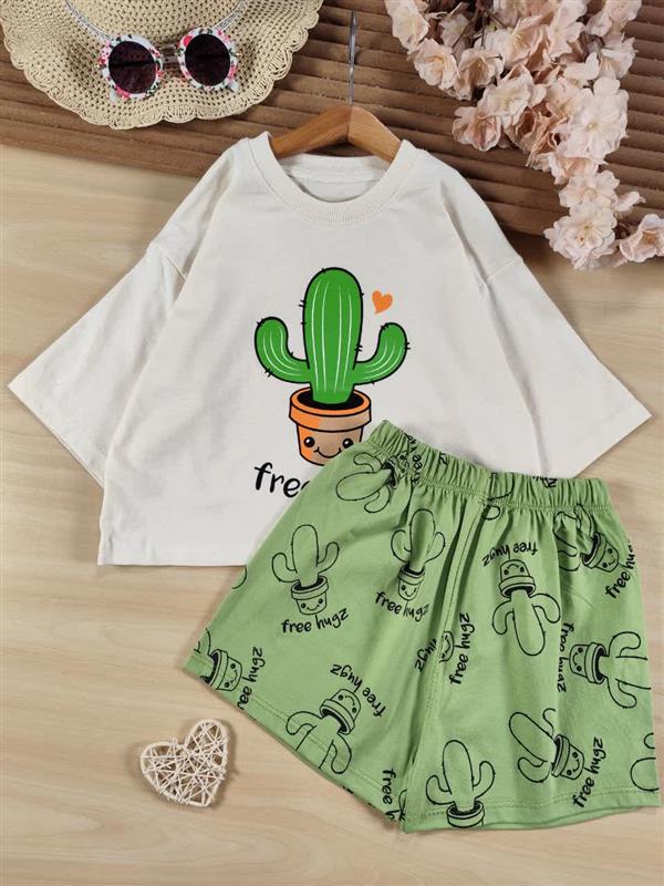 کراپ شورتک کاکتوس Cute