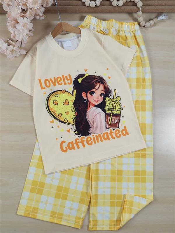 تیشرت شلوار دختر caffe