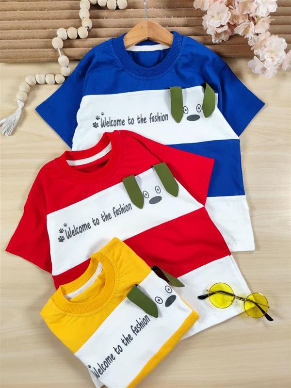 تیشرت تک هاپو گوش برجسته 