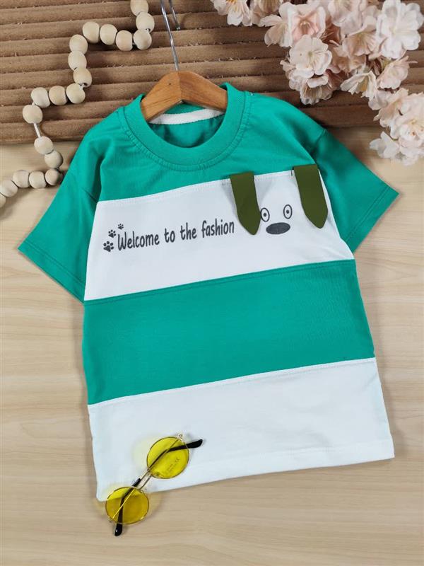 تیشرت تک هاپو گوش برجسته 