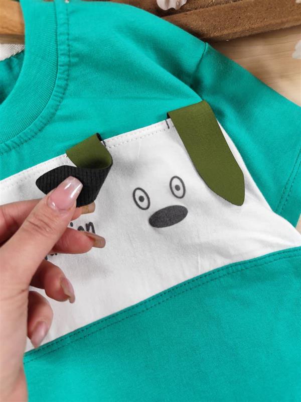 تیشرت تک هاپو گوش برجسته 