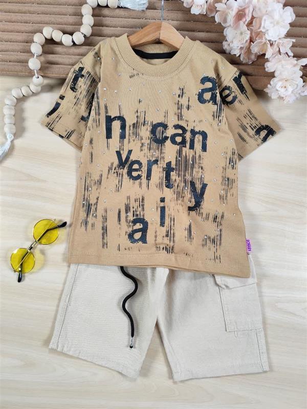 تیشرت شلوارک اسپرت حروف 
