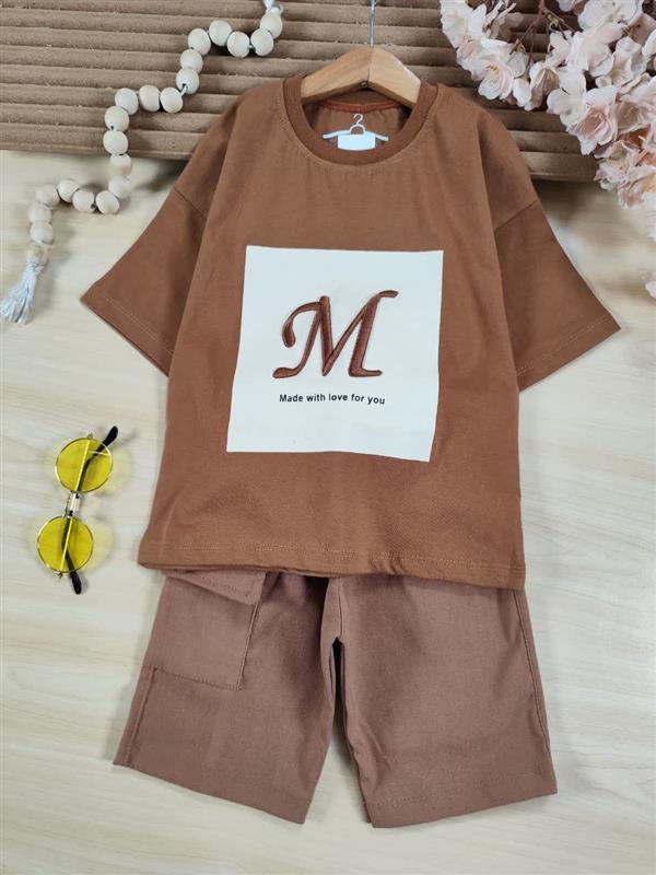 تیشرت شلوارک M گلدوزی ۲