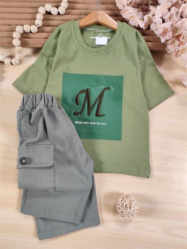 تیشرت شلوارک M گلدوزی ۲