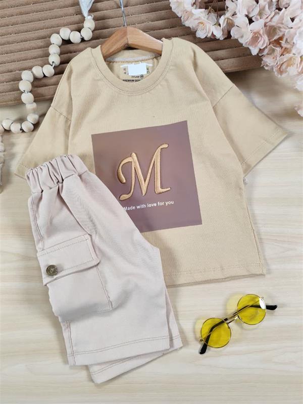 تیشرت شلوارک M گلدوزی ۲