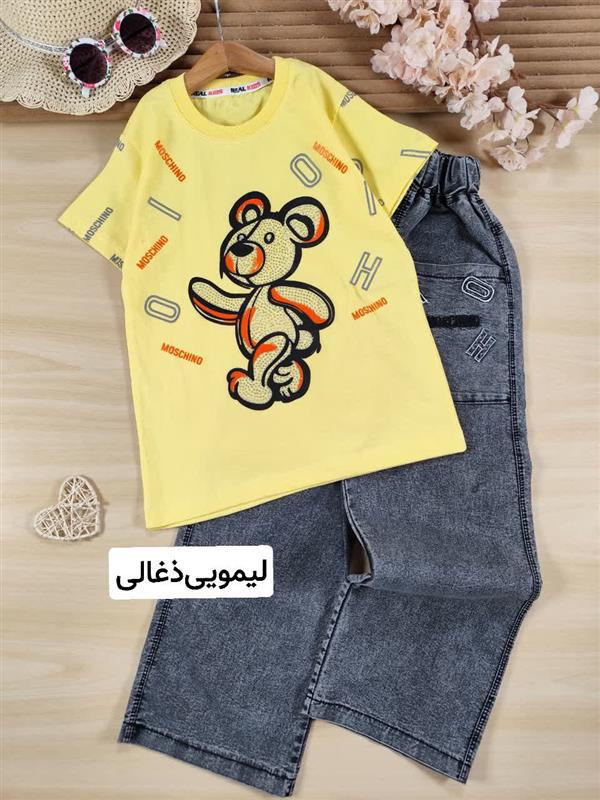 تیشرت شلوار تدی مشکی نگینی