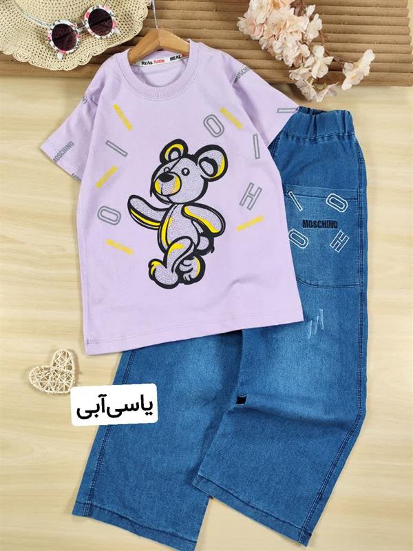 تیشرت شلوار تدی مشکی نگینی