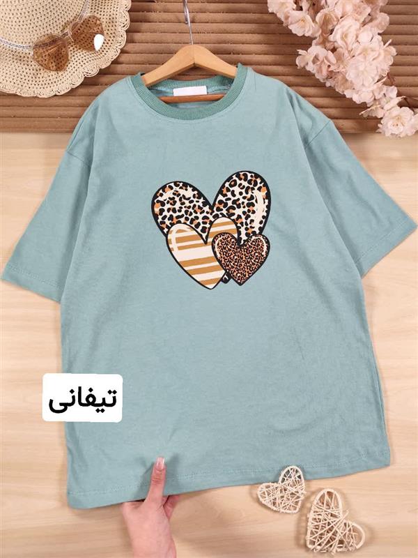 تیشرت تک سه قلب طرحدار 