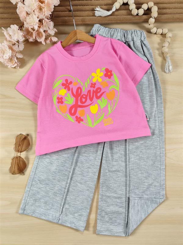 کراپ شلوار love گلی