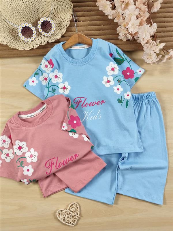 تیشرت شلوارک Flowers kids