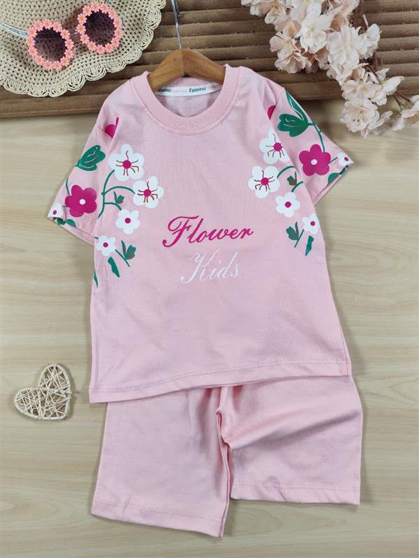 تیشرت شلوارک Flowers kids