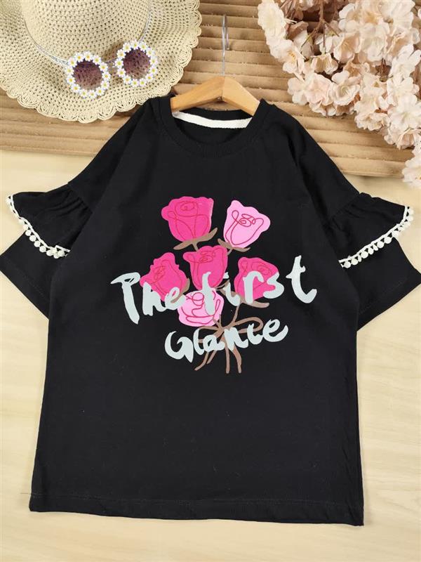 تیشرت تک دسته گل رز 