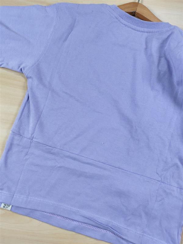 تکسایز تیشرت شلوارک بنفش گلدار 