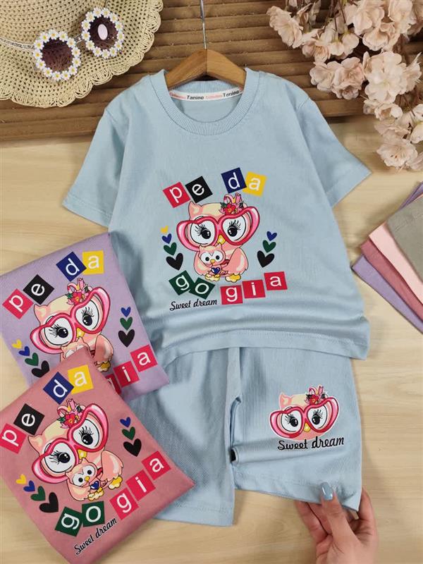 تیشرت شلوارک جغد ناز
