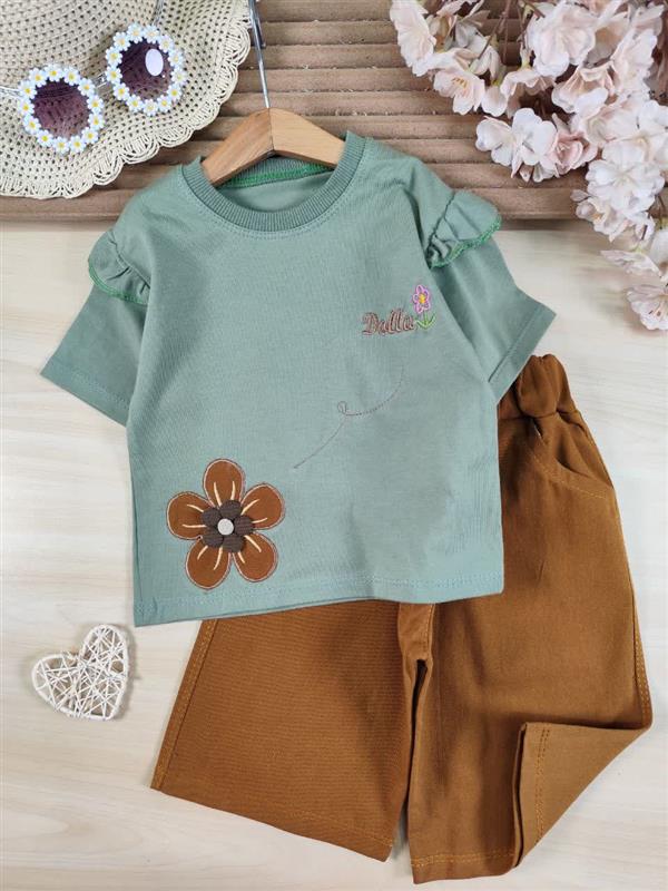 کراپ شلوارک گلدوزی dolls