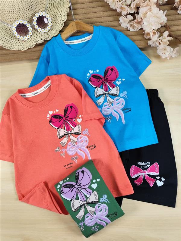 تیشرت شلوارک ribbons love