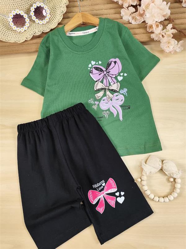 تیشرت شلوارک ribbons love